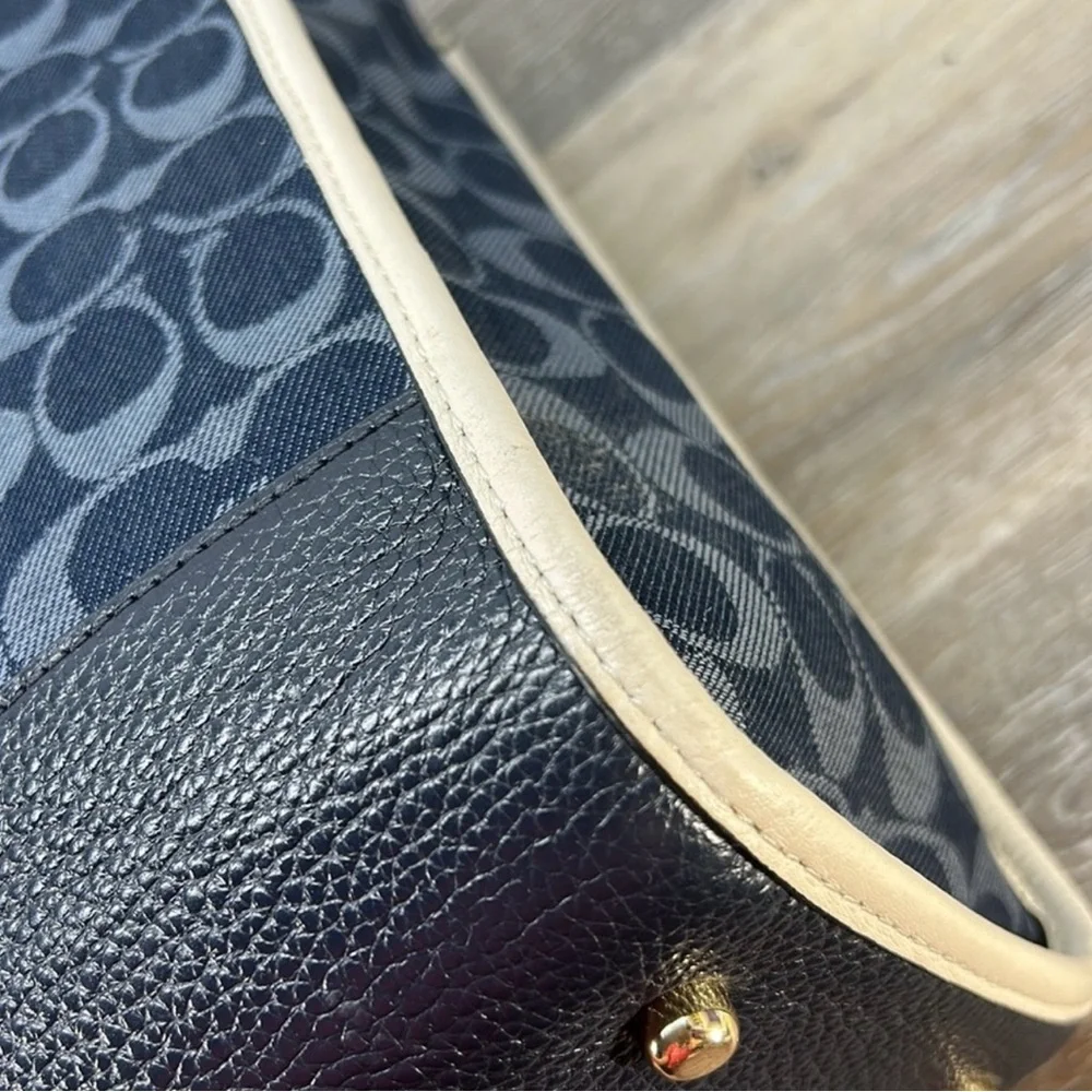 COACH C2823 TALL DEMPSEY CARRYALL SIGNATURE C WITH COACH PATCH & WRISTLET! - Picture 11 of 16